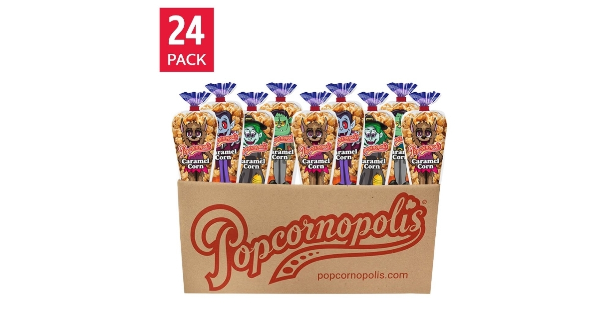 halloween monster caramel corn mini cones