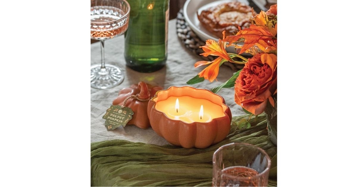 ceramic pumpkin candle