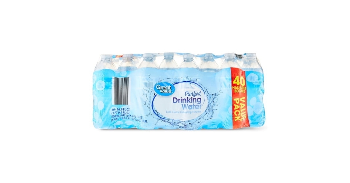 purified drinking water