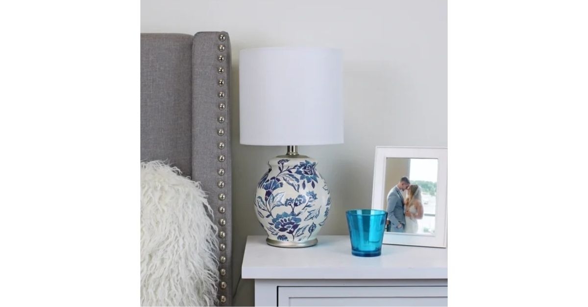 floral ceramic table lamp