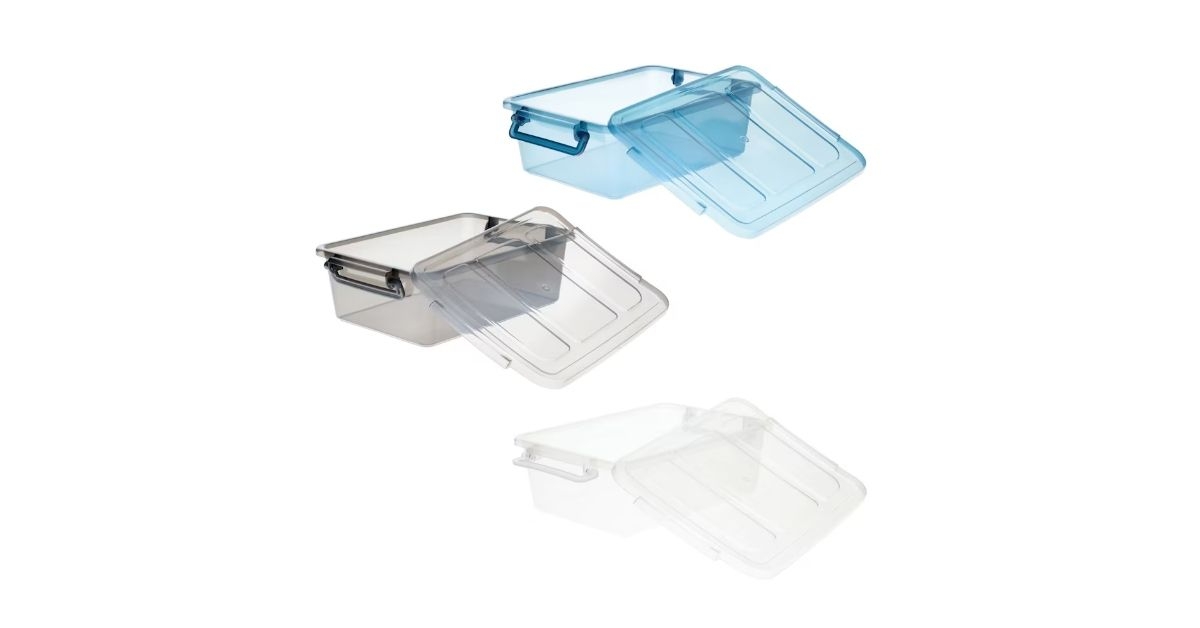 plastic storage boxes with clip lock