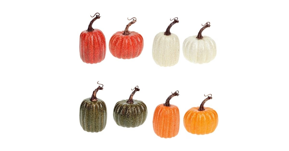 foam crackle pumpkins