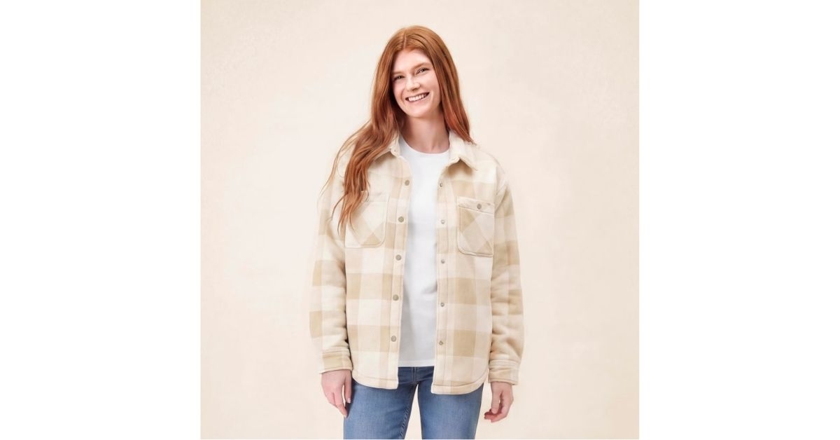 womens lined shacket