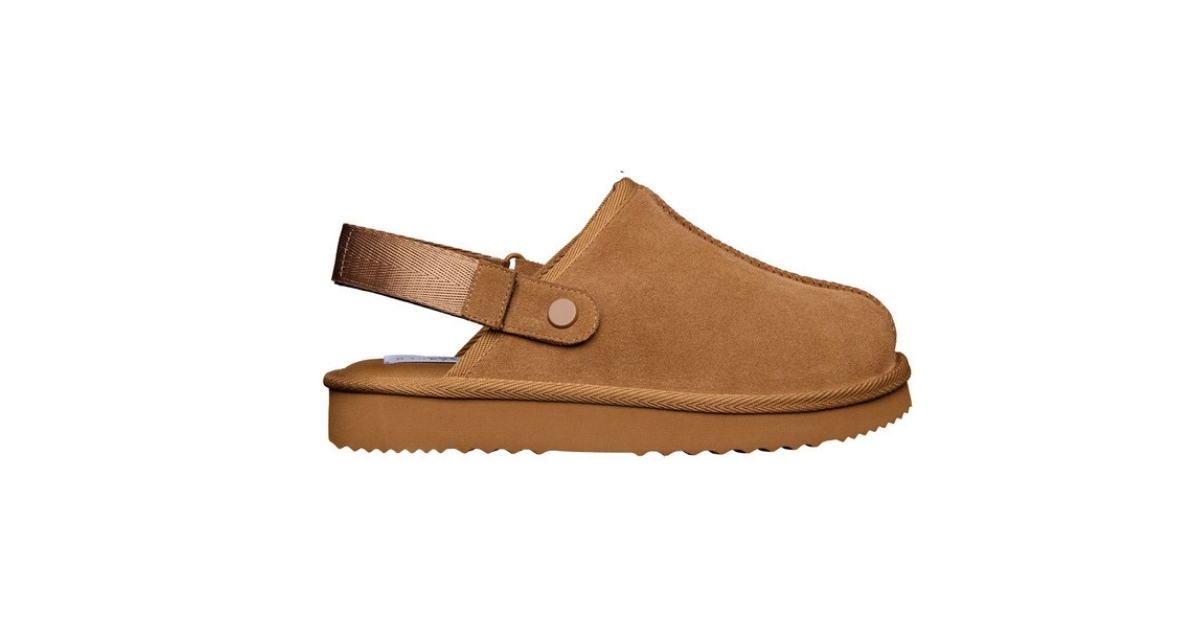 genuine suede slingback clog