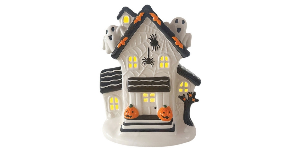 led ceramic haunted house