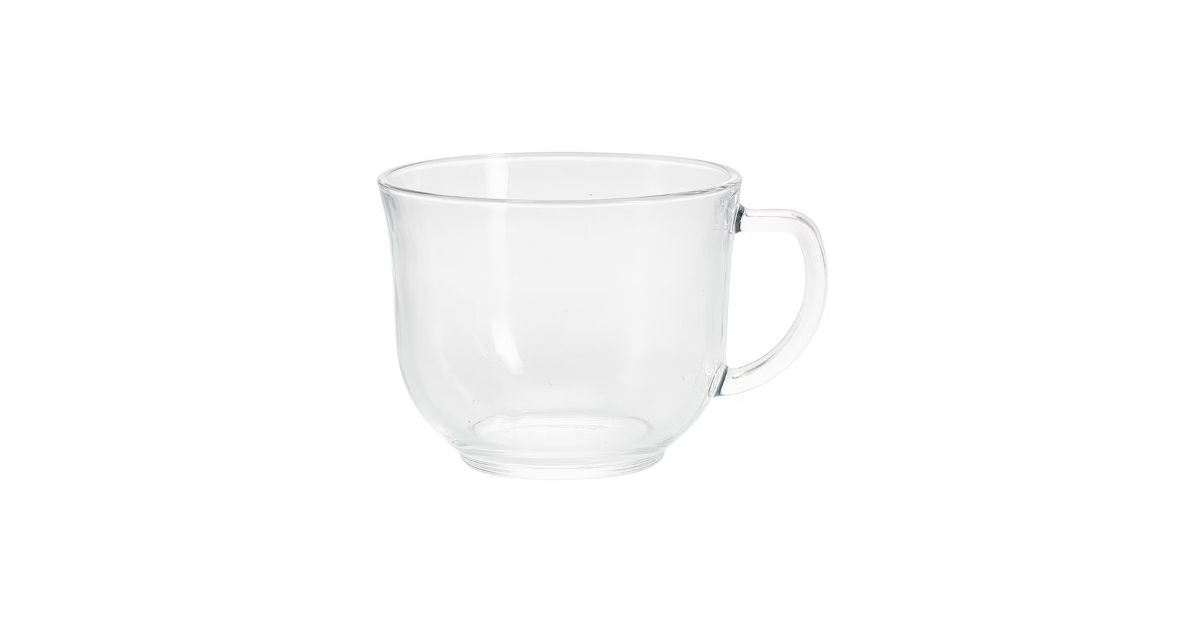 glass mug with handle