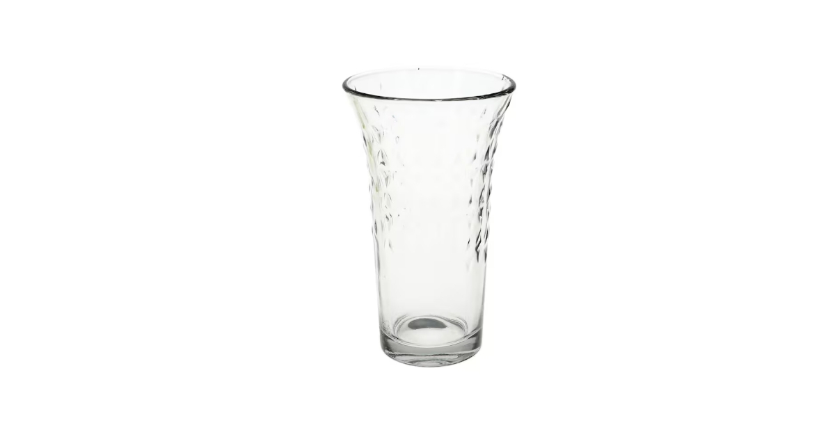 clear harlow floral vase