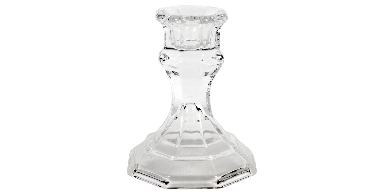 glass taper candleholder
