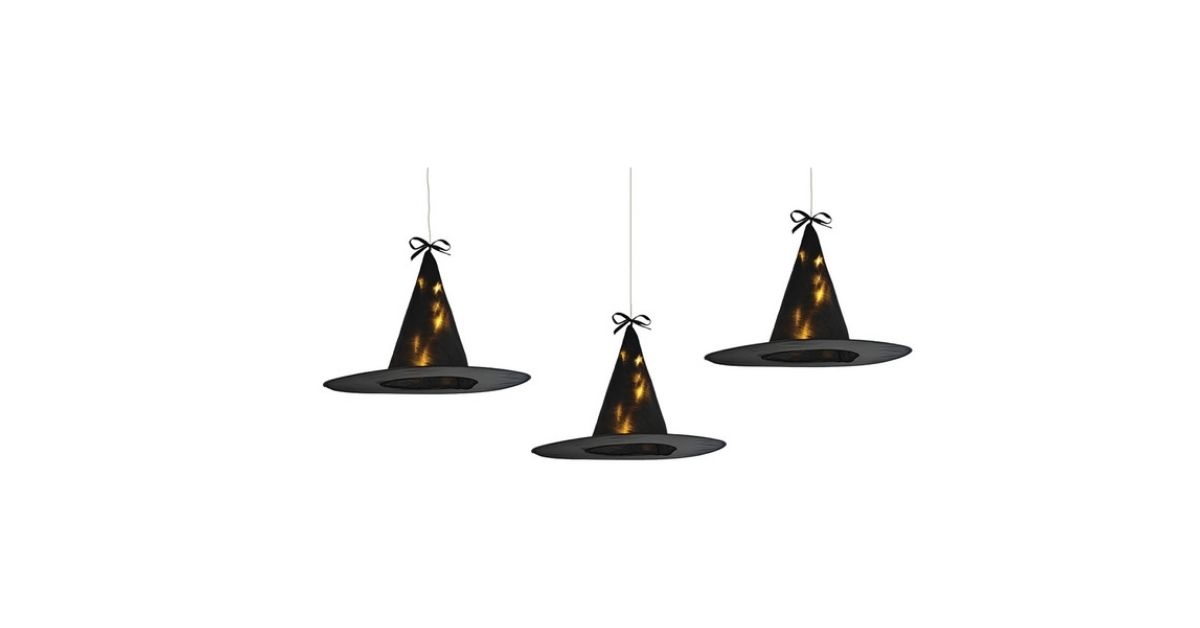 home led floating witch hats