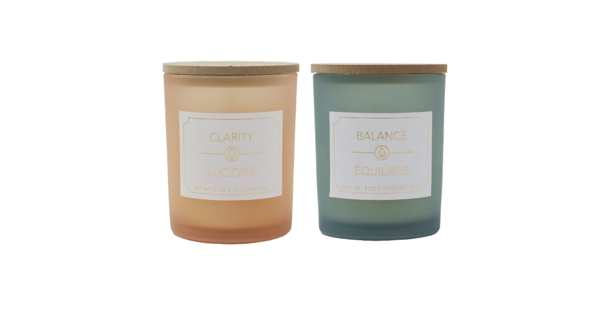  scented candle in frosted glass