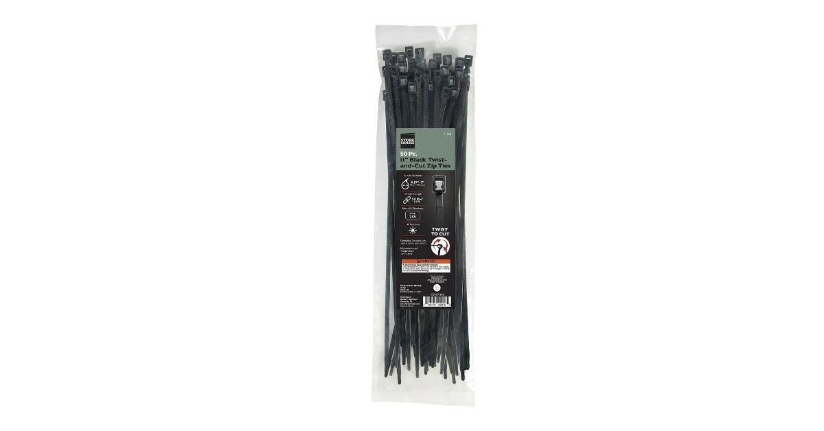 Harbor Freight STOREHOUSE 11 in. Twist-and-Cut Cable Ties, 50-Pack