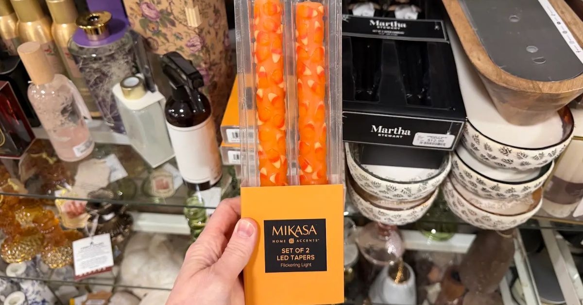 candy corn taper candles