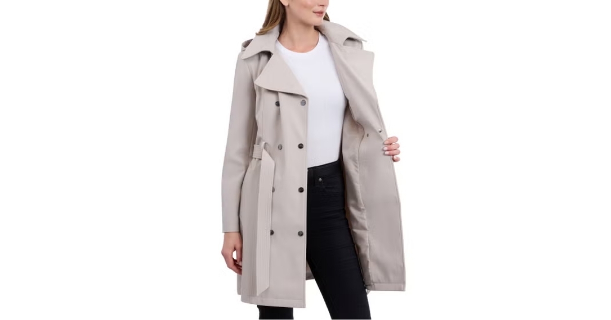 womens hooded trench coat