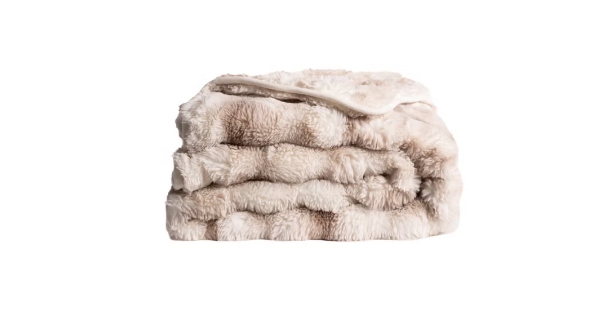 bubble faux fur throw