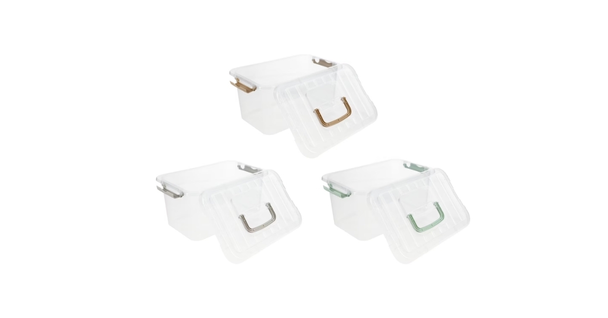 clear storage tote with lid