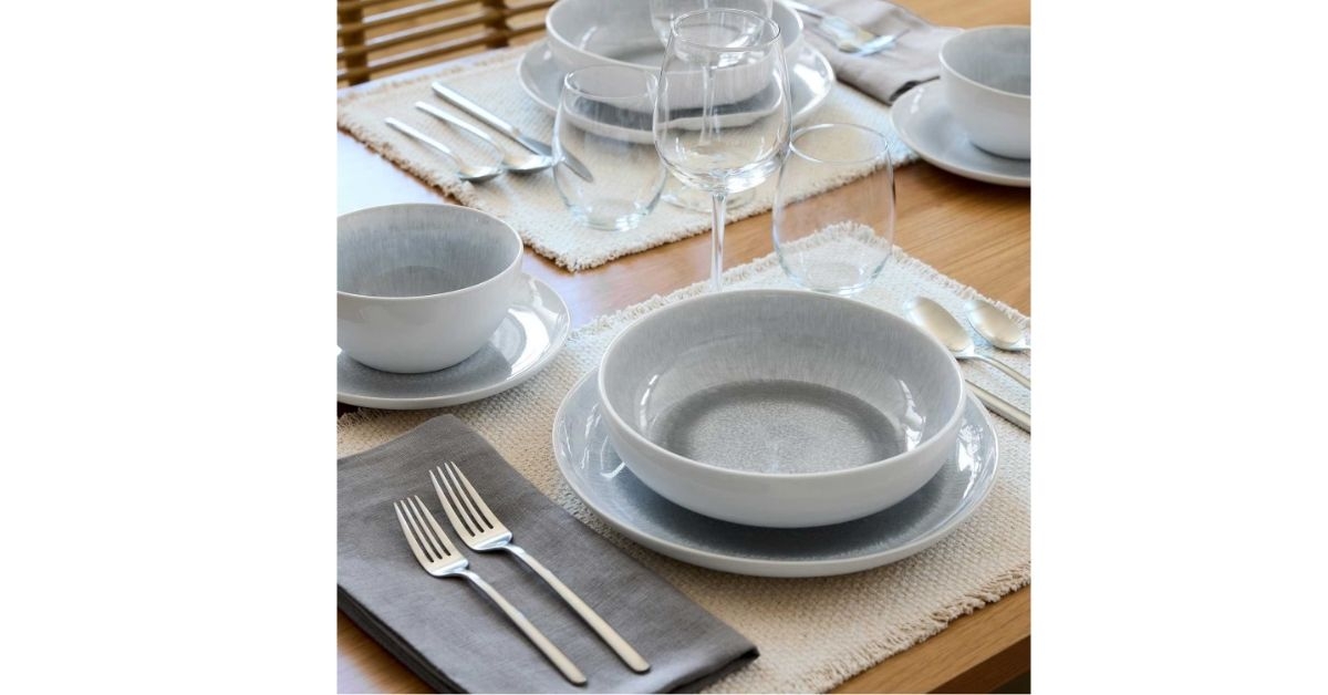 stoneware reactive pasta bowl set
