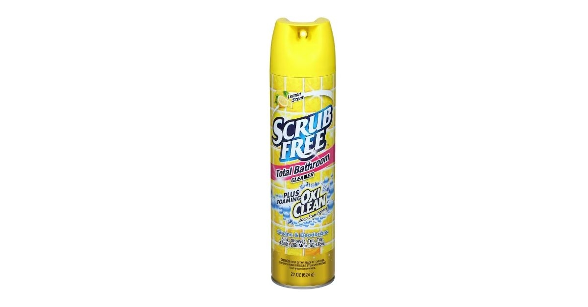 Scrub Free Lemon Scented Total Bathroom Cleaner With Soap Scum Fighters