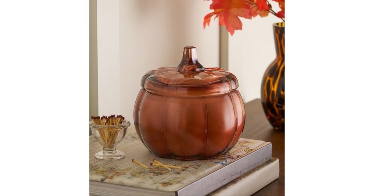 glass jar candle farm apple pumpkin