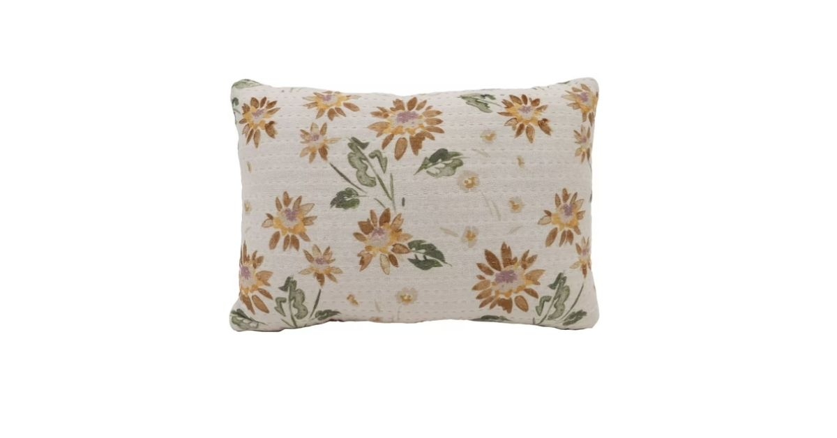 sunflower lumbar throw pillow