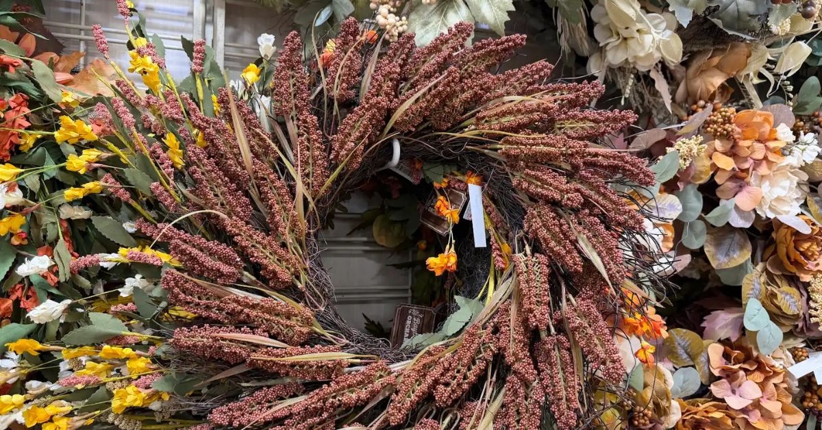 dried floral wreath
