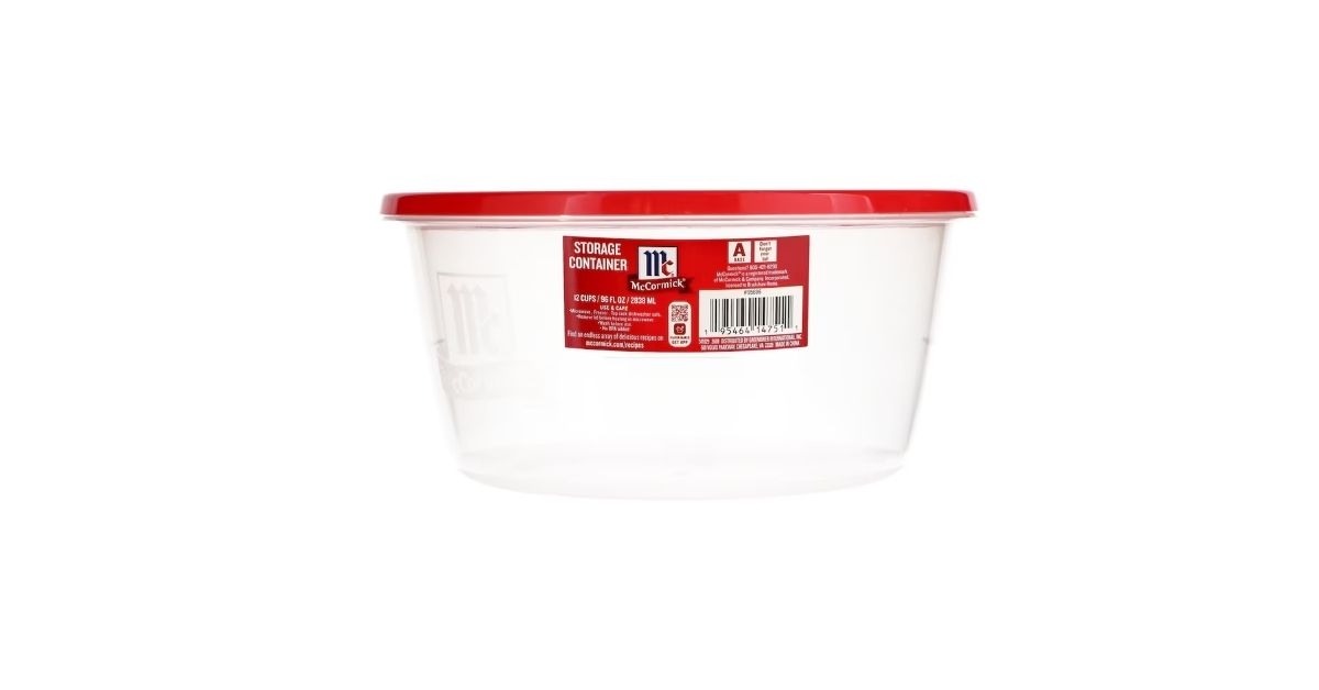 _McCormick A Base Round Food Storage Container With Lid
