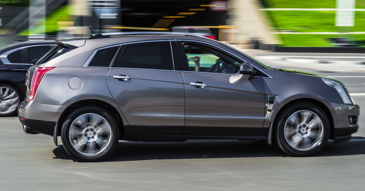 gray color cadillac srx