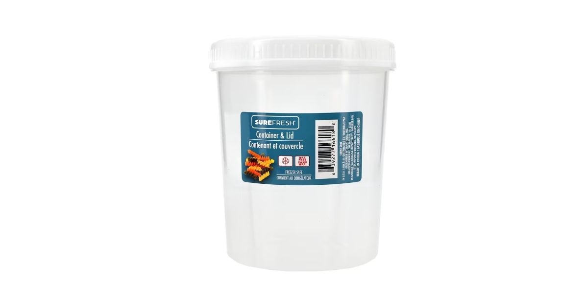 Large Plastic Canisters with Twist-On Lids, 2 Qt.