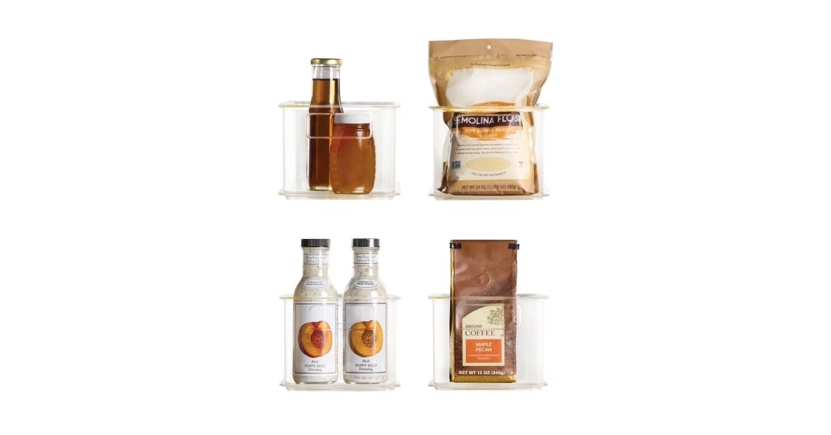 clear plastic organizing bin set