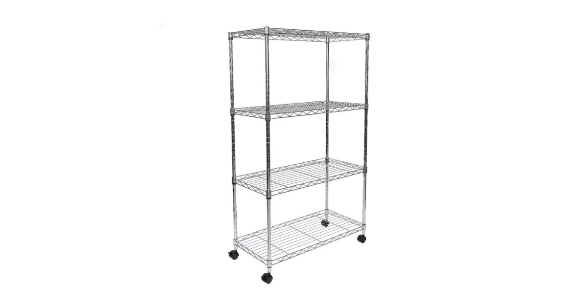 classics 4-tier steel shelving