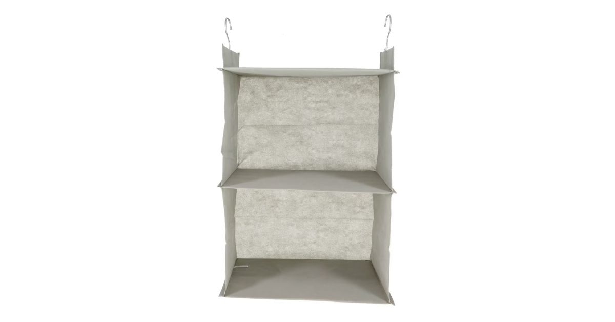 2-shelf hanging closet organizer