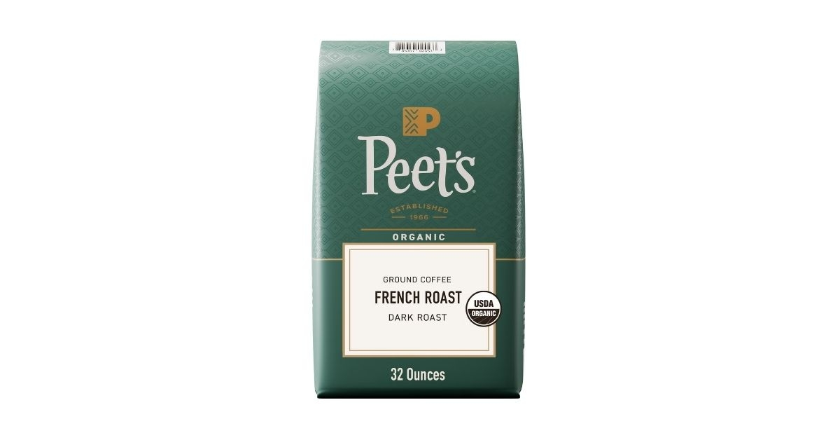 peets organic french roast ground coffee
