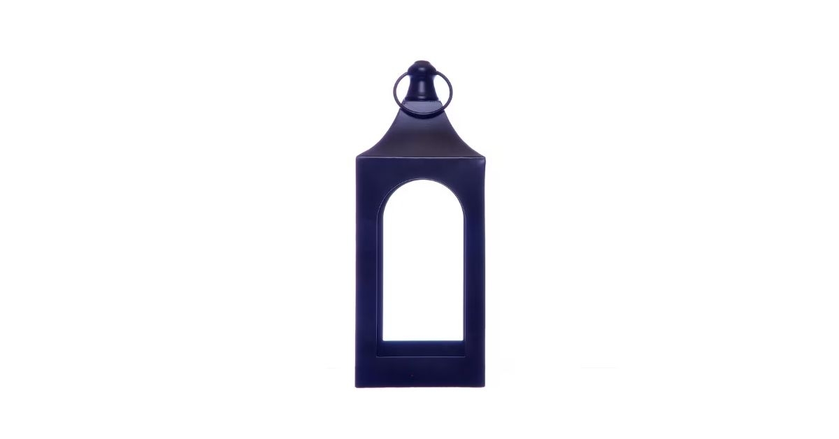 black metal lantern