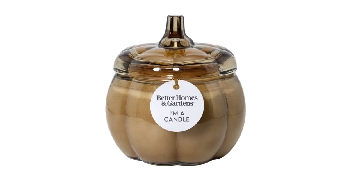 3 wick glass jar candle pumpkin 
