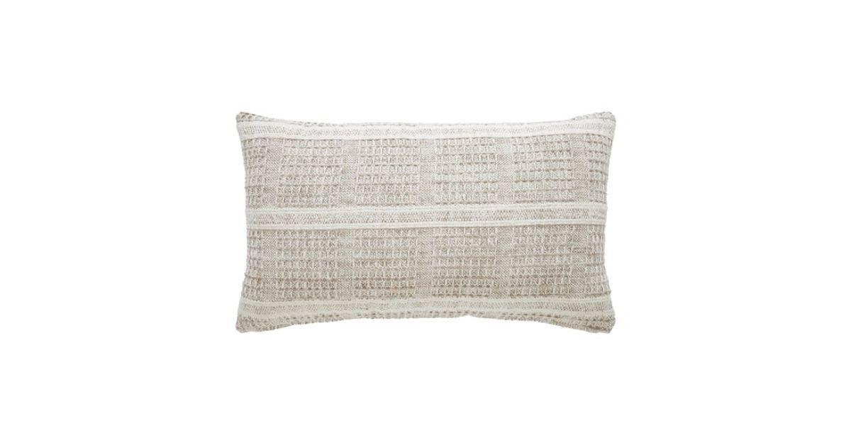 chunky woven plaid decorative pillow