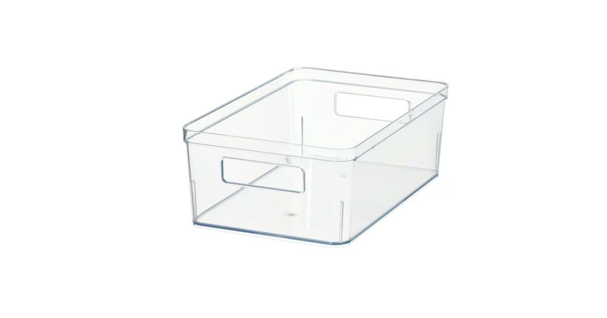 Mainstays-Kitchen-Pantry-Bin-Organizer-12-x-7-5-x-4-0-Clear-Plastic