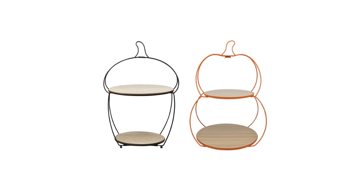 2 tiered decorative tray