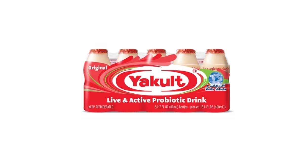 Yakult Non-Fat Live & Active Probiotic Drink, 2.7 fl oz, 5 Count, Gluten Free, Fat Free, Cholesterol Free- Yogurt section