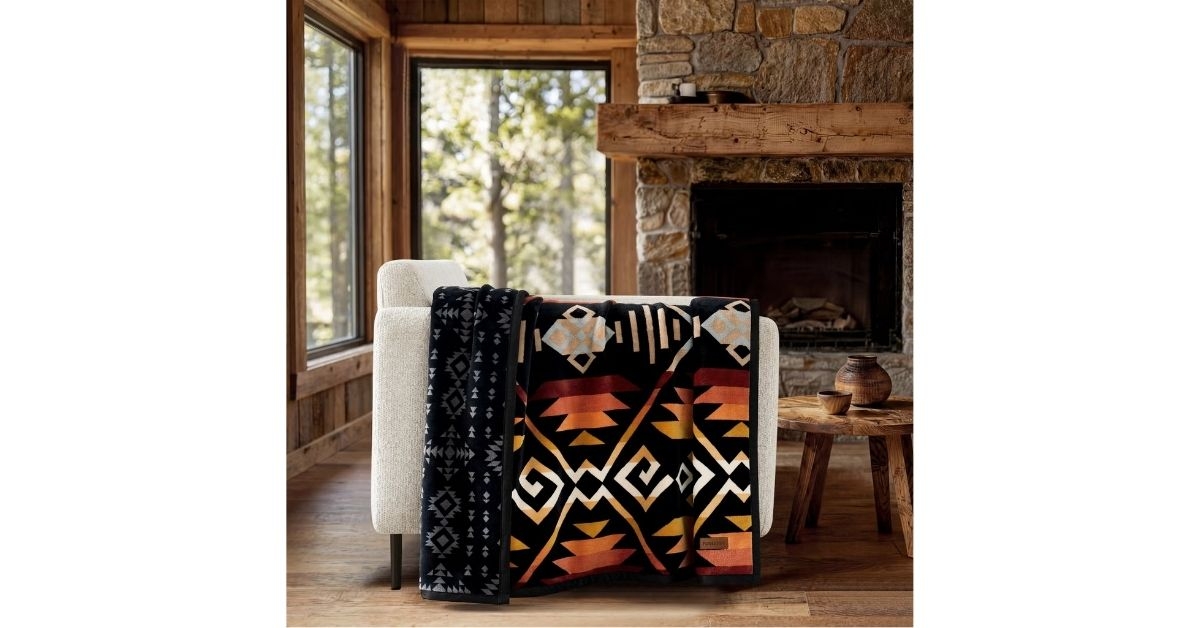 pendleton reversible plush throw