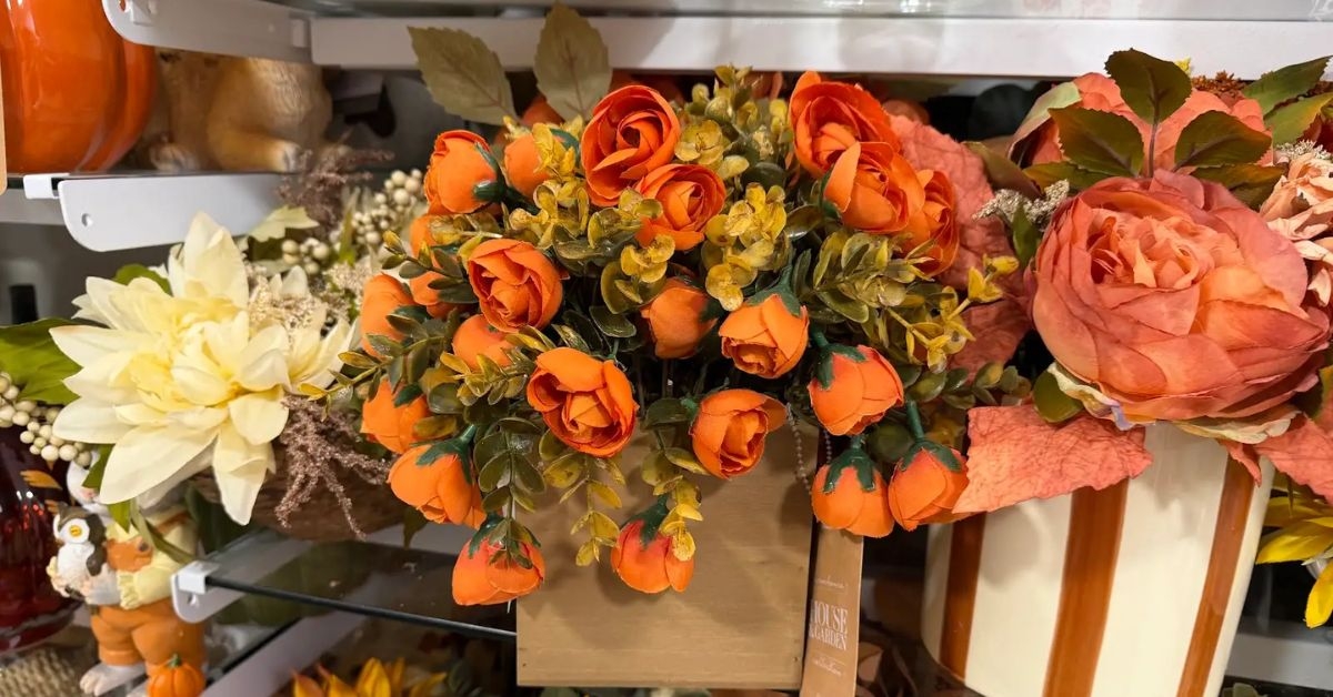 faux fall floral arrangement