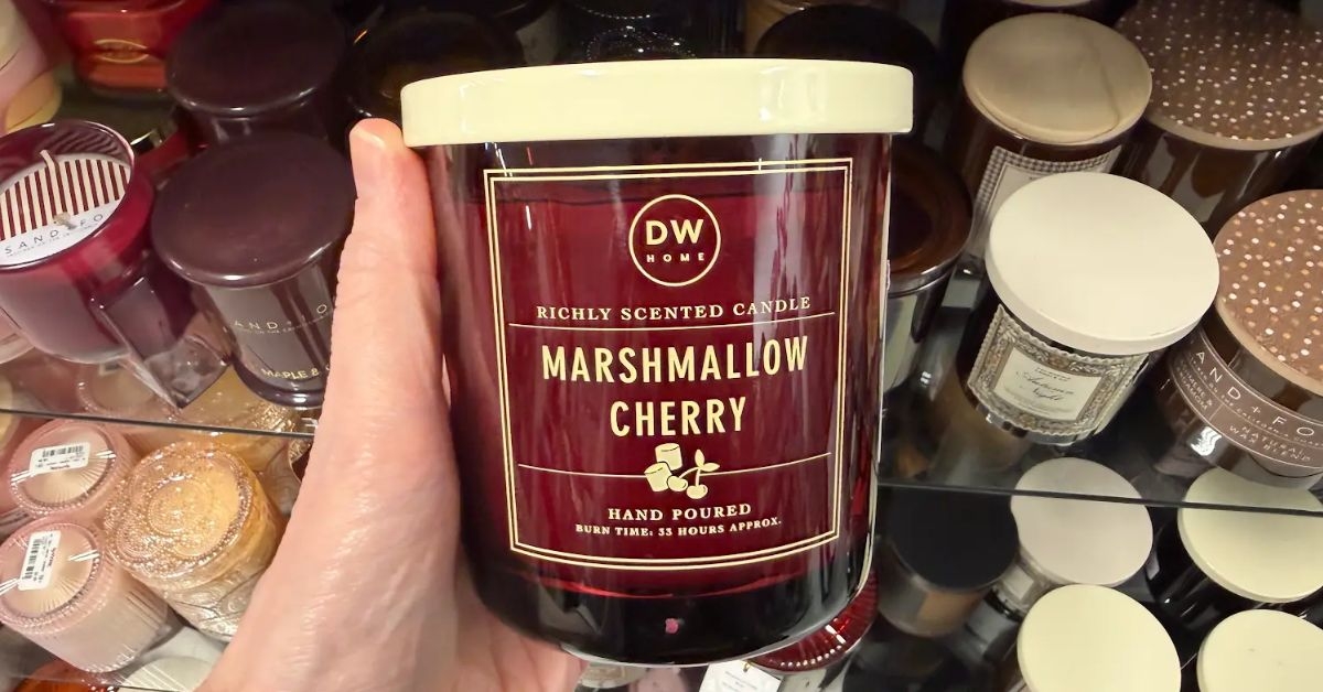 marshmallow cherry candle