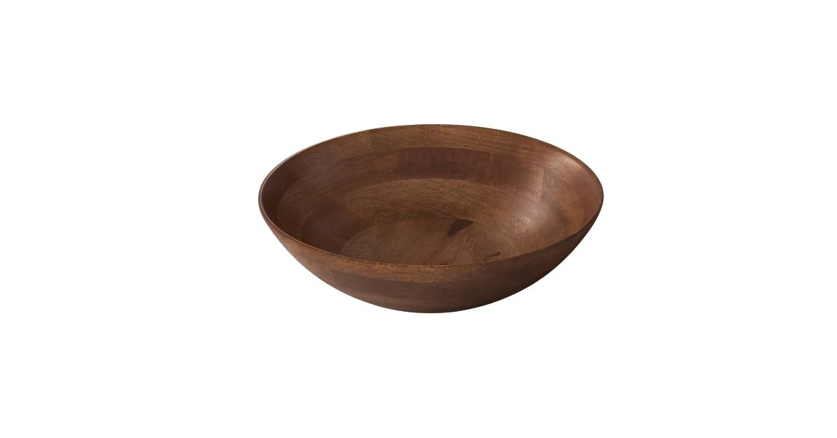 Dark Essential Wood Medium Serving Bowl Dark Brown - Threshold™