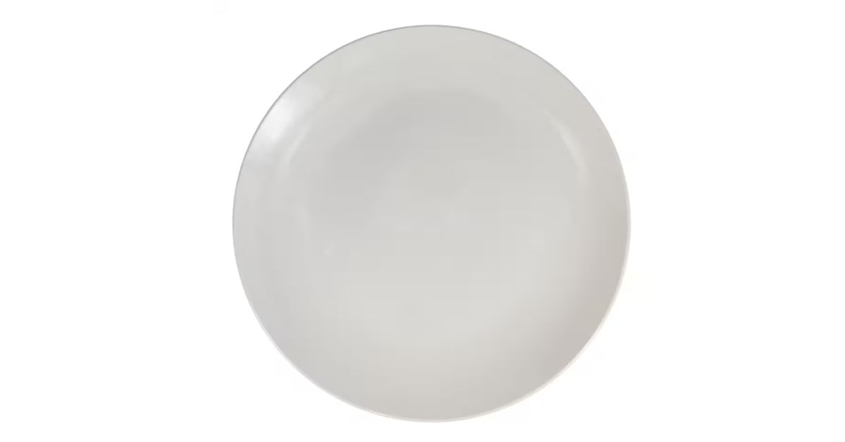 Royal Norfolk Ceramic White Solid Glaze Dinner Plate, 10.5-in.