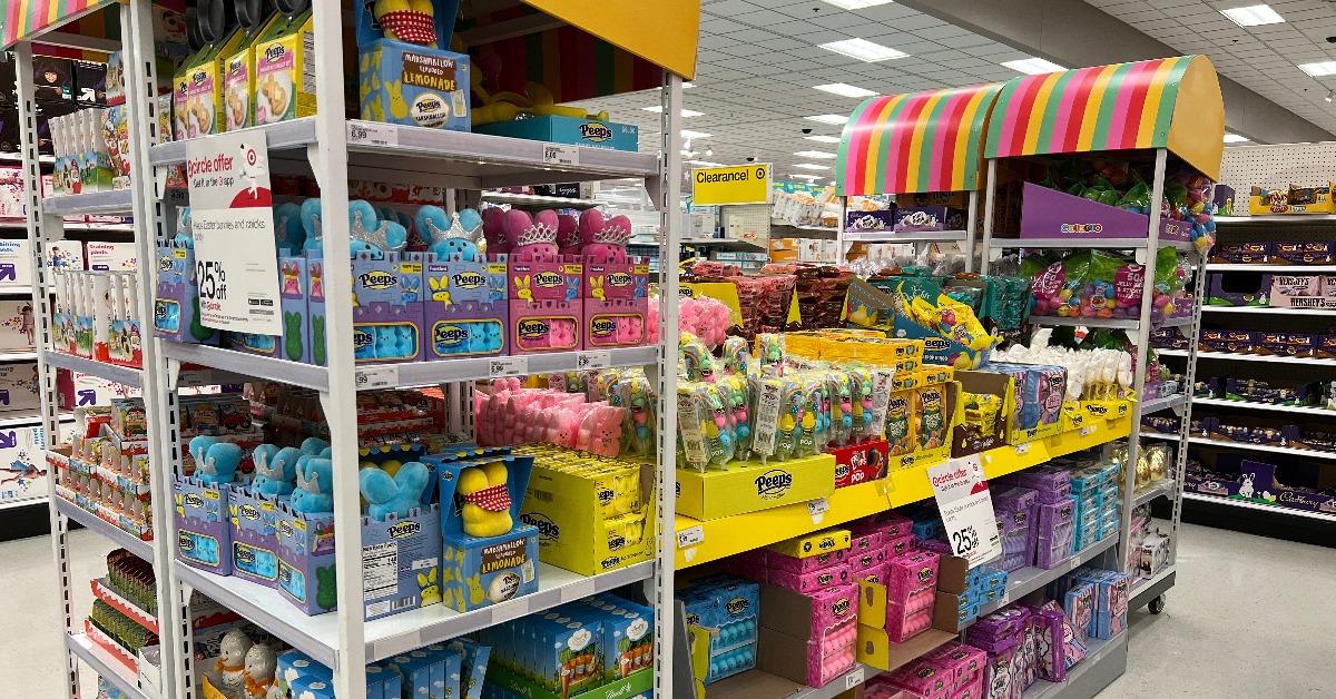 seasonal retail displays and aisles at Target store