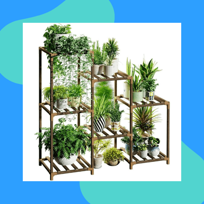 Tiered plant shelf