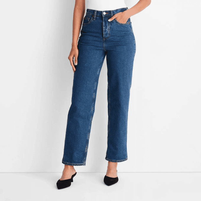 universal thread high-rise straight jeans