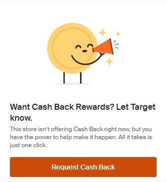Want cash back screen.