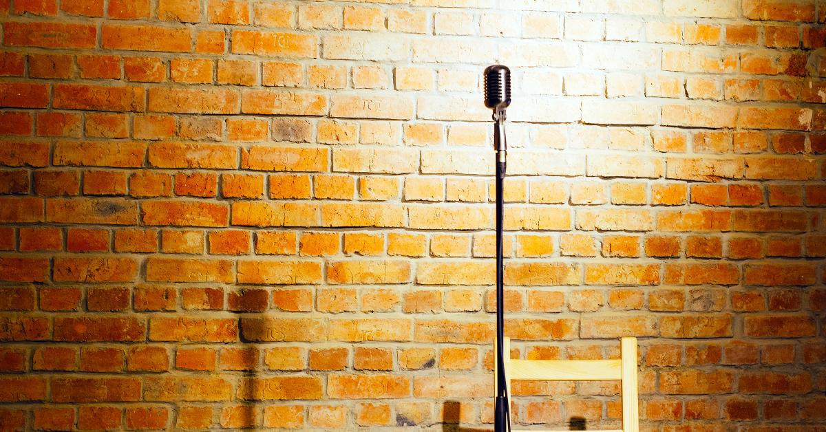 Microphone ready on stage