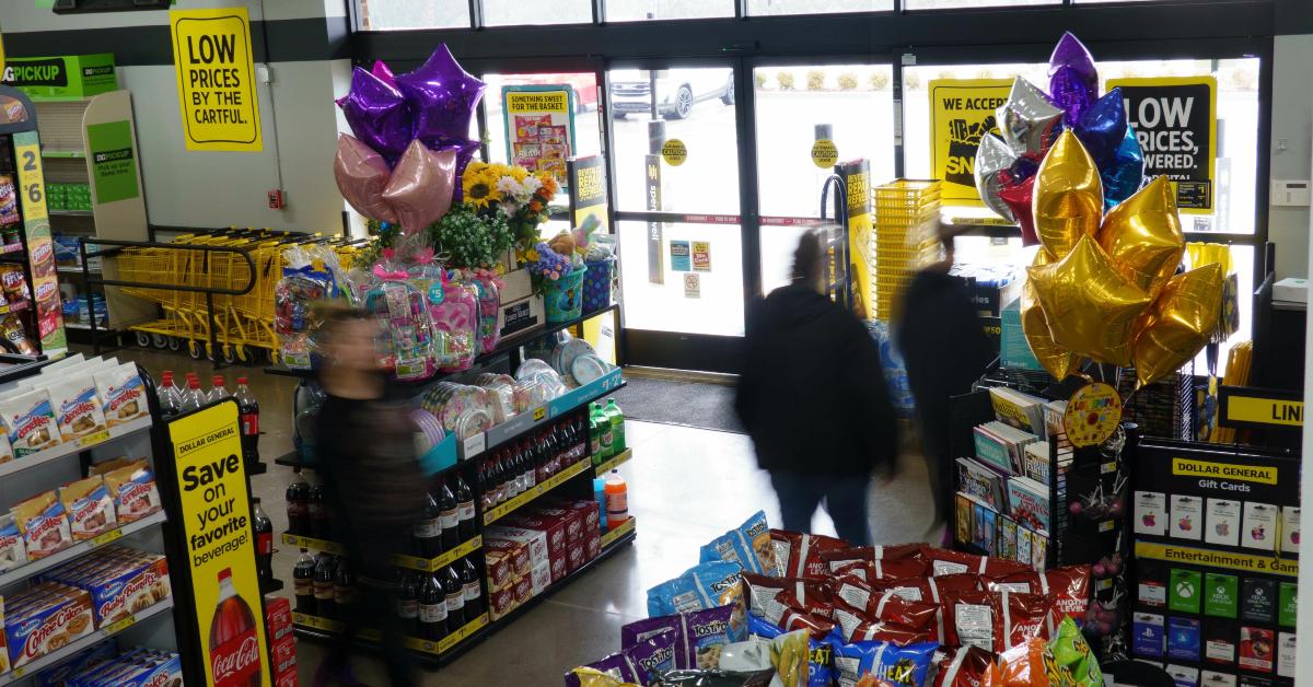 Dollar General store with customers