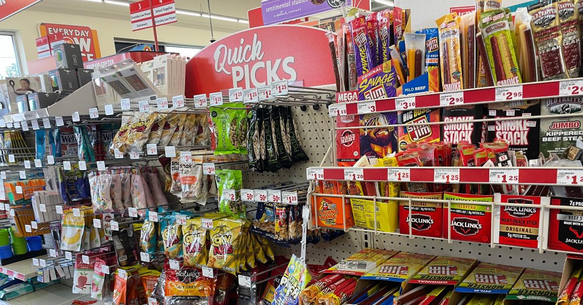 family dollar interior salty snack section