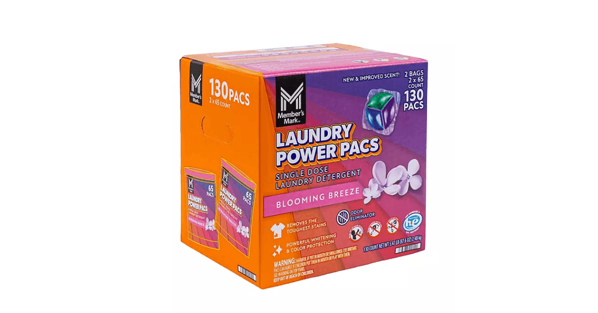 Member's Mark Laundry Power Pacs box